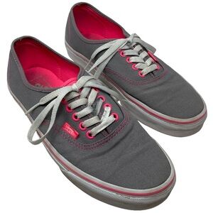 Vans Low Top Grey & Pink Sneakers Men’s 8/Women’s 9.5